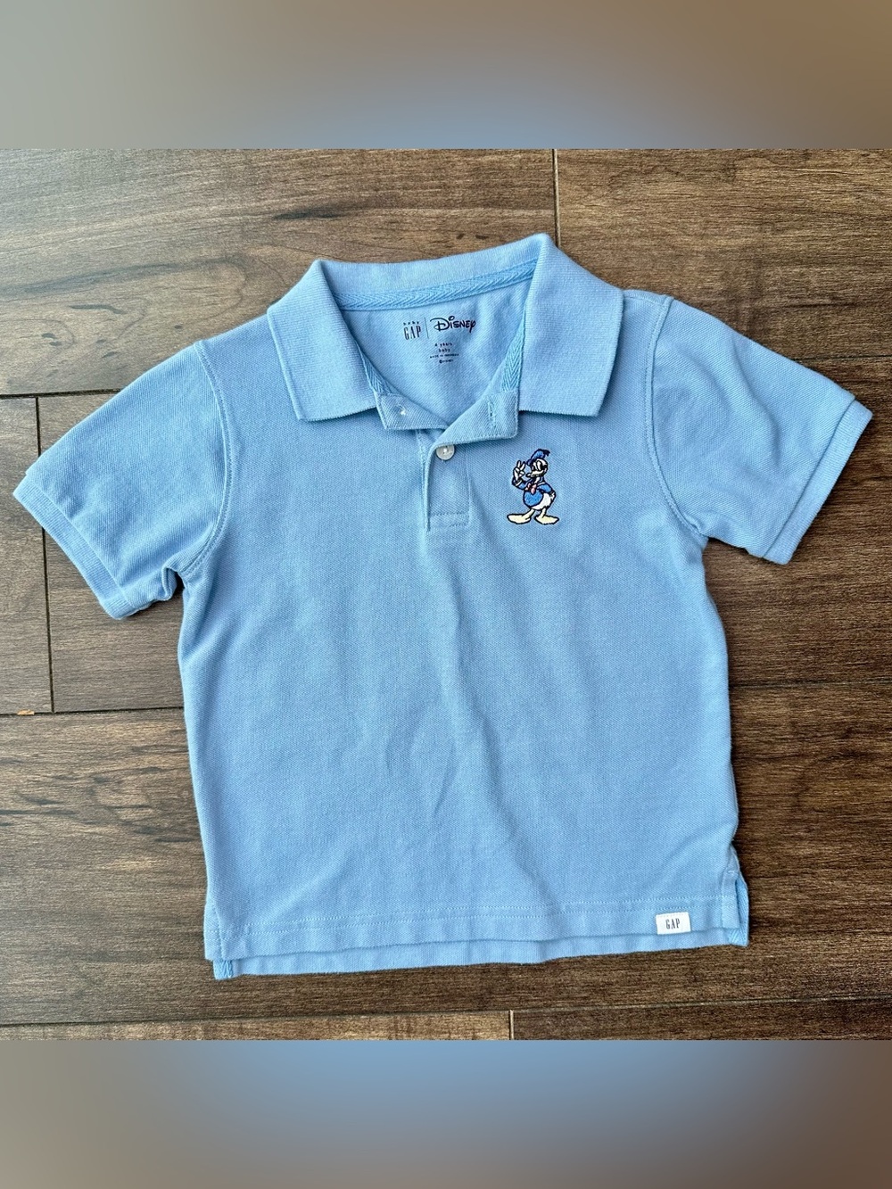 babyGap x Disney - Donald Duck Pique Blue Collared Polo Shirt - Boys Size 3T